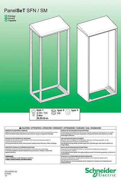schneider施耐德PanelSeT SFN_SM - Canopy - 说明页
